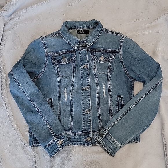 Earl Jeans Jackets & Blazers - Earl Jeans Distressed Denim Jacket